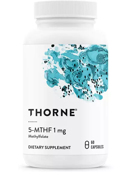 THORNE RESEARCH 5-MTHF / 5-МЕТИЛТЕТРАГІДРОФОЛАТ 1 MG (60 КАПС) від магазину біодобавок nutrido.shop