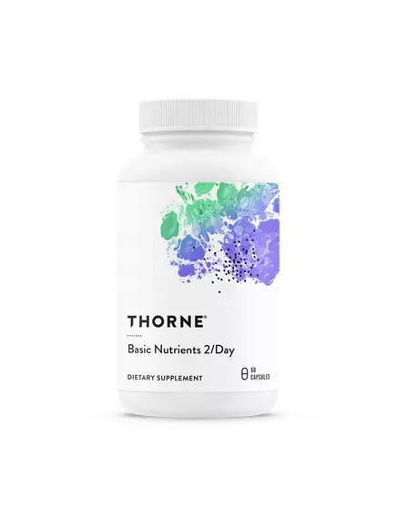 THORNE RESEARCH BASIC NUTRIENTS 2 / DAY / БАЗОВІ ВІТ. ДЛЯ ПРИЙОМУ 2 РАЗИ НА ДЕНЬ, 60 КАПСУЛ від магазину біодобавок nutrido.shop