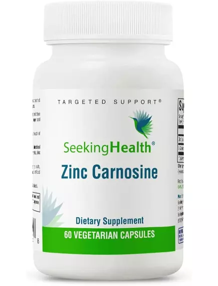 SEEKING HEALTH ZINC CARNOSINE / ЦИНК КАРНОЗИН ДЛЯ ПІДТРИМКИ СЛИЗОВОЇ ОБОЛОНКИ ШЛУНКА 60 КАПСУЛ від магазину біодобавок nutrido.shop