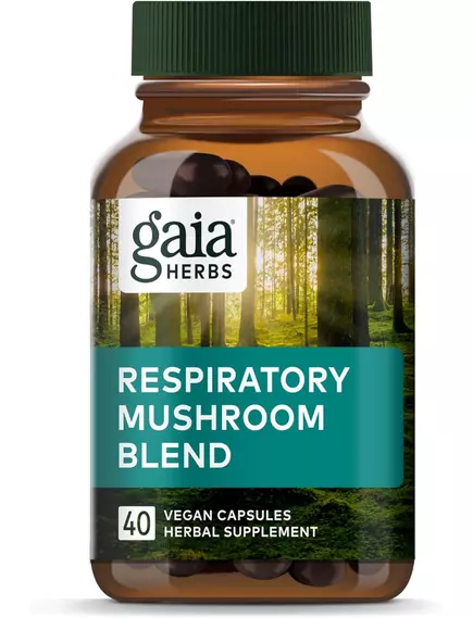 Gaia Herbs Respiratory Mushroom Blend / Суміш грибів для підтримки органів дихання 40 капсул від магазину біодобавок nutrido.shop