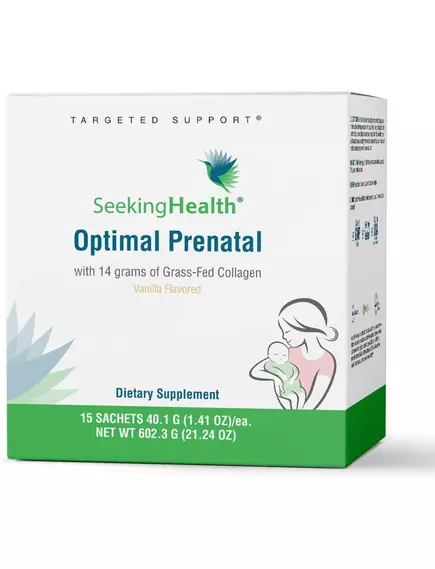 Seeking Health Optimal Prenatal with Collagen / Вітаміни для вагітних із колагеном 15 саше від магазину біодобавок nutrido.shop