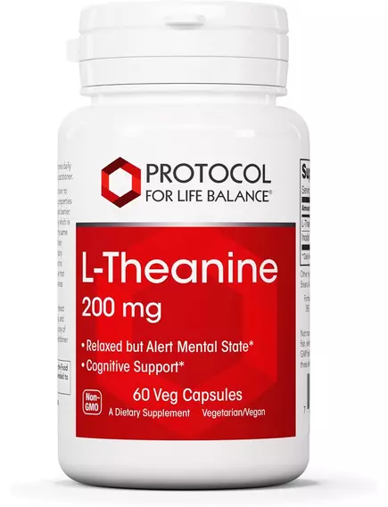 Protocol for Life Balance L-Theanine / L-теанін 200 мг 60 капсул в магазине биодобавок nutrido.shop