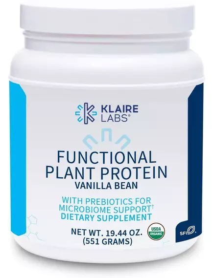 Klaire Plant Protein Vanilla Bean / Функциональный растительный протеин ванильный вкус 551гр в магазине биодобавок nutrido.shop
