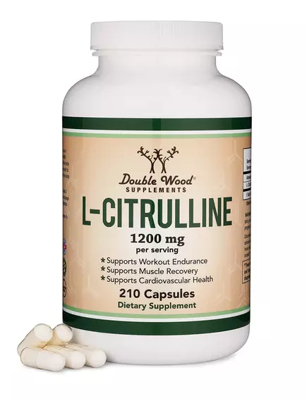 DOUBLE WOOD L-CITRULLINE / Л ЦИТРУЛІН АМІНОКИСЛОТА 210 КАПСУЛ від магазину біодобавок nutrido.shop