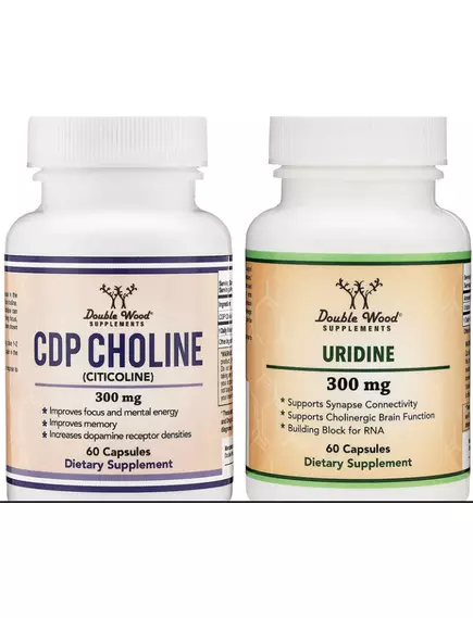 DOUBLE WOOD CDP CHOLINE + URIDINE COMBO / CDP ХОЛІН 60 КАПСУЛ + УРИДИН ПІДТРИМКА КОНГІТИВНИХ ФУНКЦІ від магазину біодобавок nutrido.shop