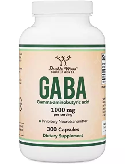 DOUBLE WOOD GABA / ГАБА ГАММА-АМІНОМАСЛЯНА КИСЛОТА 500 МГ 300 КАПСУЛ від магазину біодобавок nutrido.shop