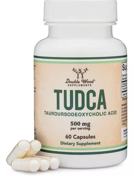 DOUBLE WOOD TUDCA ТУДКА ( ТАУРОСОДЕЗОКСИХОЛЕВАЯ КИСЛОТА ) СІЛЬ ЖОВЧНИХ КИСЛОТ 60 КАПС від магазину біодобавок nutrido.shop