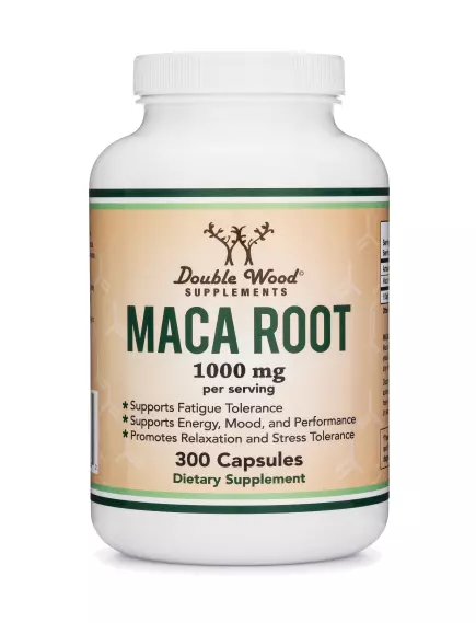 DOUBLE WOOD MACA ROOT / КОРЕНЬ МАКА ПІДТРИМКА НАСТРОЮ І ЛІБІДО 1000 МГ 300 КАПС від магазину біодобавок nutrido.shop