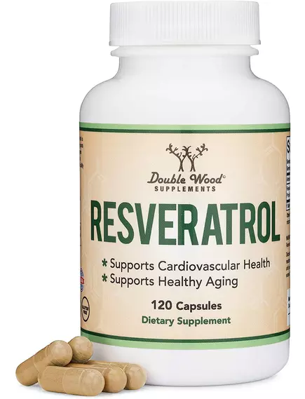 DOUBLE WOOD RESVERATROL / РЕСВЕРАТРОЛ 120 КАПС від магазину біодобавок nutrido.shop