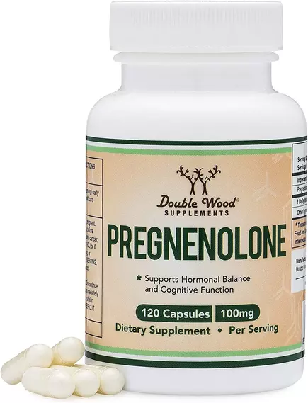 DOUBLE WOOD PREGNENOLONE / ПРЕГНЕНОЛОН ПІДТРИМКА ВИРОБЛЕННЯ ГОРМОНІВ 50 МГ 120 КАПС від магазину біодобавок nutrido.shop