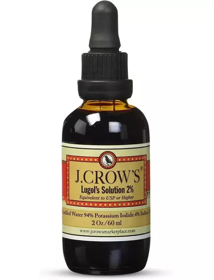 J. CROW'S® LUGOL'S SOLUTION OF IODINE 2% / РІДКИЙ ЙОД 60 МЛ від магазину біодобавок nutrido.shop