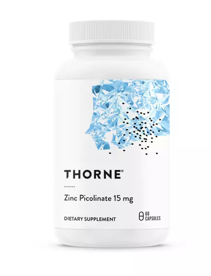 THORNE RESEARCH ZINC PICOLINATE / ЦИНК ПИКОЛИНАТ 15 МГ 60 КАПC від магазину біодобавок nutrido.shop