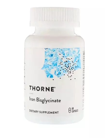 THORNE RESEARCH IRON BISGLYCINATE / БІСГЛІЦИНАТ ЗАЛІЗА 60 КАПСУЛ від магазину біодобавок nutrido.shop