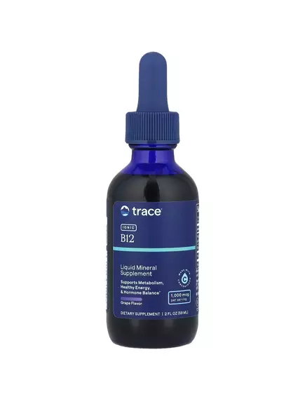 Trace Minerals Ionic B12 / Вітамін Б12 метилкобаламін іонний рідкий 1000 мкг 59 мл від магазину біодобавок nutrido.shop