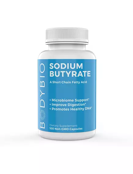 BODYBIO SODIUM BUTYRATE / БУТИРАТ НАТРІЮ 100 КАПС від магазину біодобавок nutrido.shop