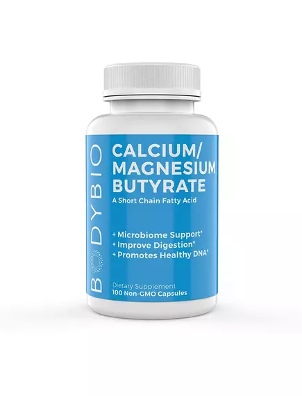 BODYBIO BUTYRATE CAL-MAG / БУТИРАТ З КАЛЬЦІЄМ І МАГНІЄМ 100 КАПС від магазину біодобавок nutrido.shop