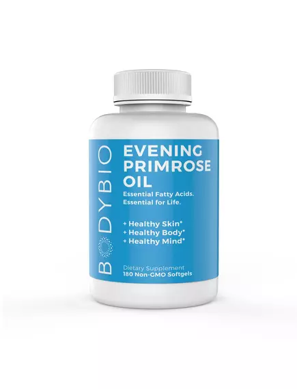 BODYBIO EVENING PRIMROSE OIL / ОЛІЯ ПРИМУЛИ ВЕЧІРНЬОЇ 180 ГЕЛІВ від магазину біодобавок nutrido.shop