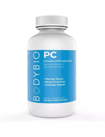 BODYBIO PC PHOSPHATIDYLCHOLINE / ФОСФАТИДИЛХОЛІН 100 КАПС від магазину біодобавок nutrido.shop